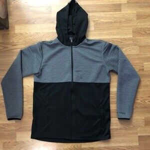 Holloway sz L Black & Gray Hooded Sweatshirt